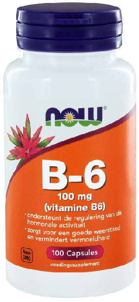 NOW Vitamin B-6 100 mg, 100 капс.